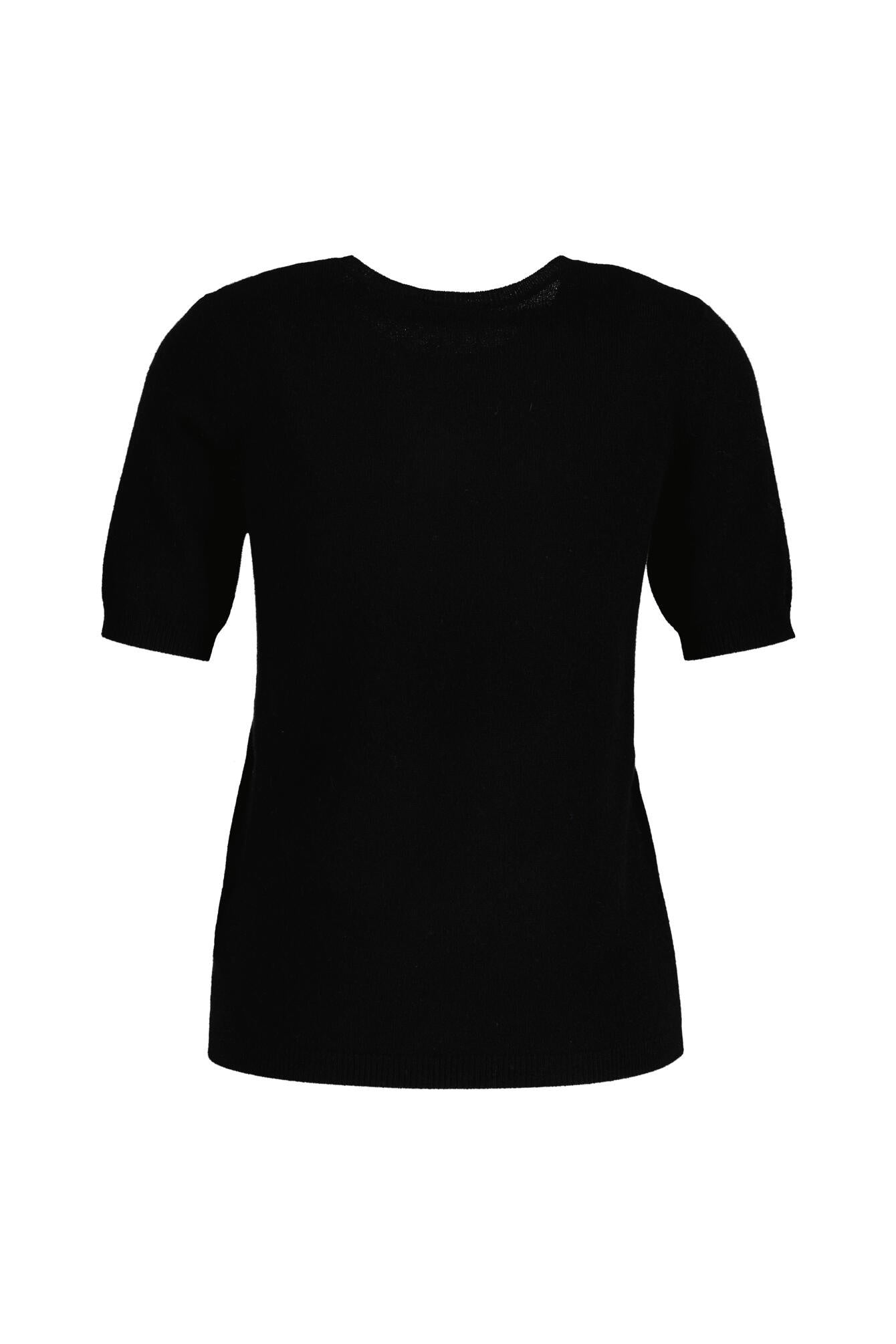 Strick-T-Shirt aus Kaschmir - 900 900 SCHWARZ - Schwarz