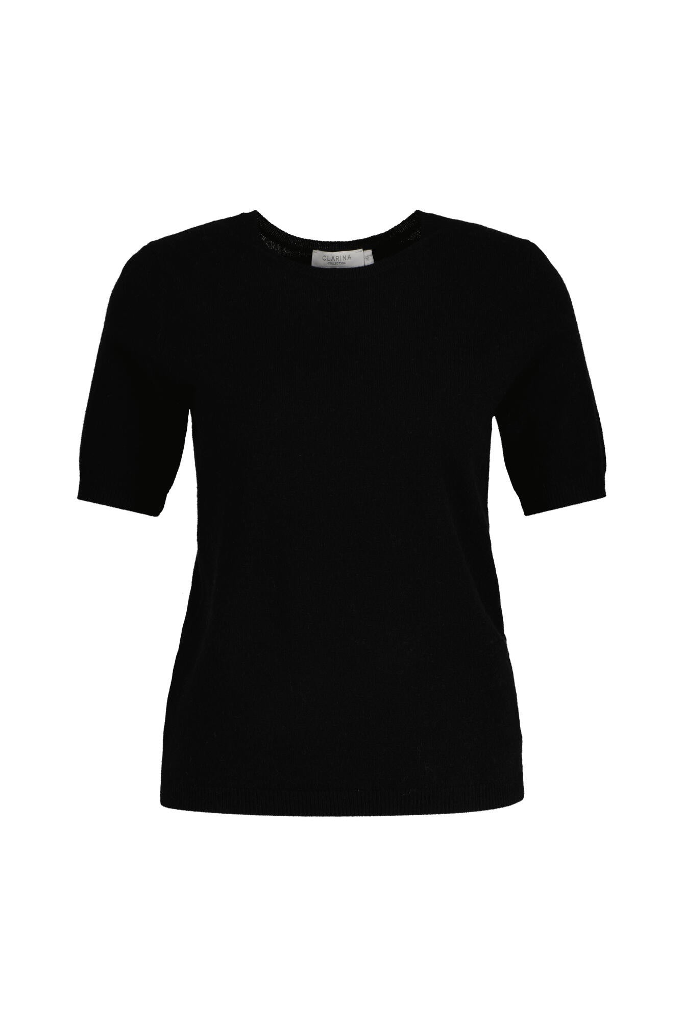 Strick-T-Shirt aus Kaschmir - 900 900 SCHWARZ - Schwarz