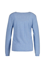 Strickpullover aus Kaschmir - 612 612 BLEU MEL. - Blau
