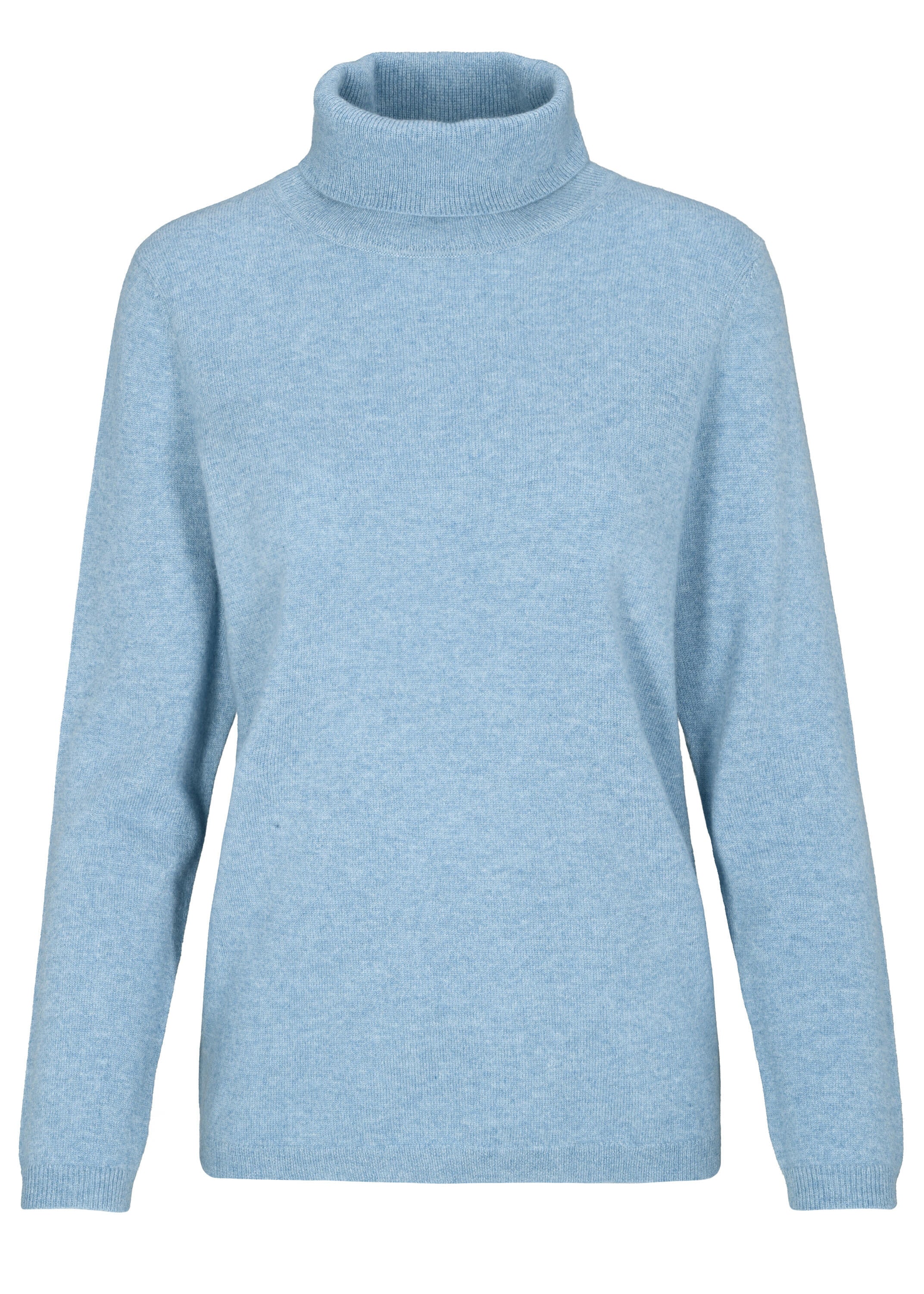 Rollkragenpullover aus Kaschmir - 612 612 BLEU MEL. - Blau