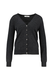 Strickcardigan aus Kaschmir - 806 806 ANTHRA MEL. - Grau