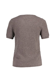 Strick-T-Shirt aus Kaschmir - 706 706 TAUPE MEL. - Braun