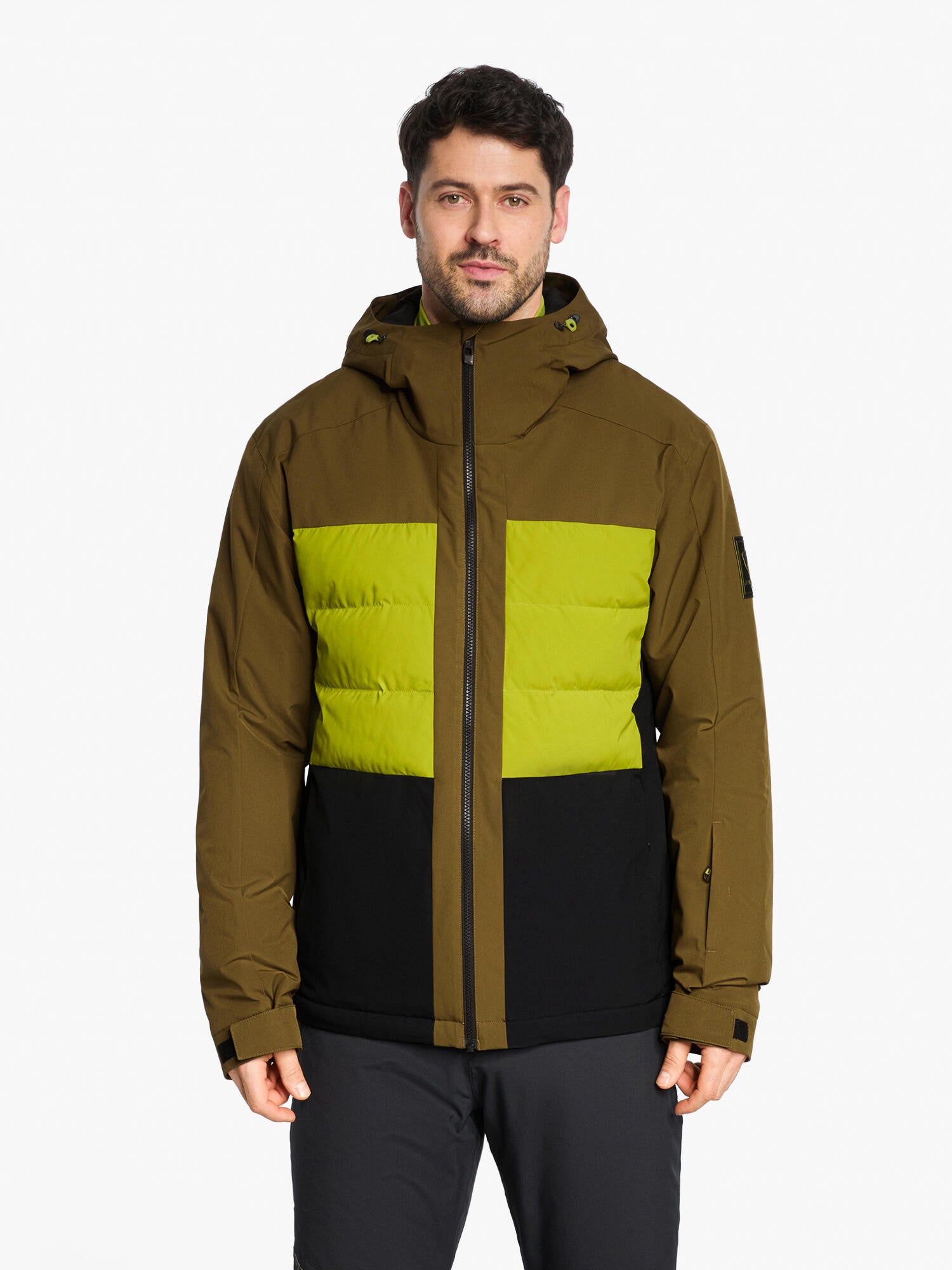 Skijacke TARLO-Z mit Kapuze - 99-seaweed - Khaki