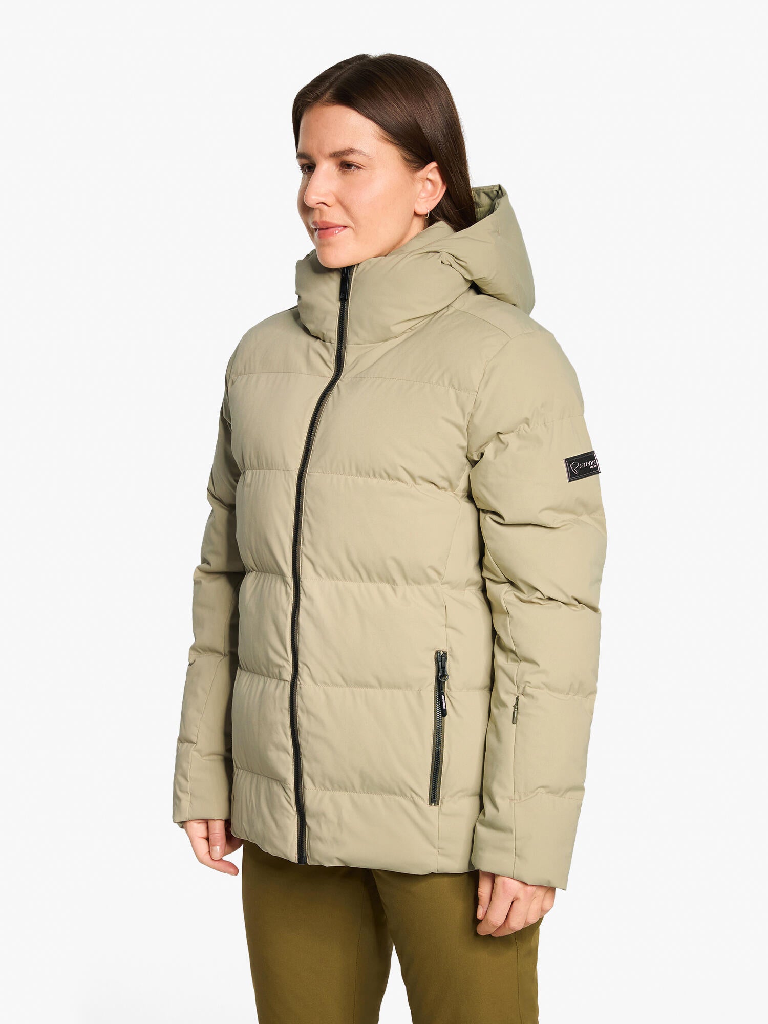 Skijacke TRAVA-Z mit Kapuze - 259-sage leaf - Grün