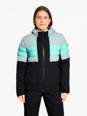 Skijacke TINDIA-Z mit Kapuze - 314-dried eucalyptus - Türkis