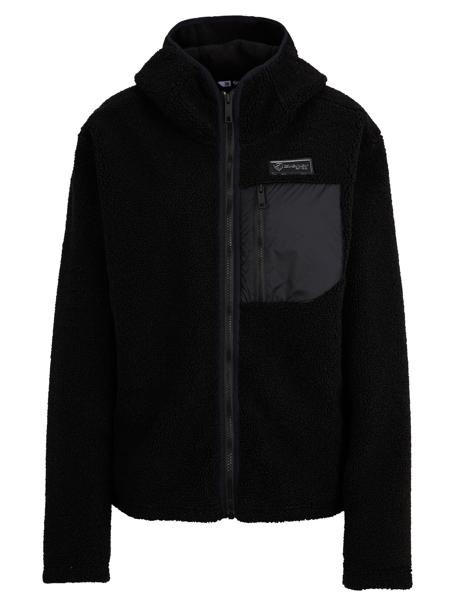 Fleecepullover JUHA-Z - 12-black - Schwarz