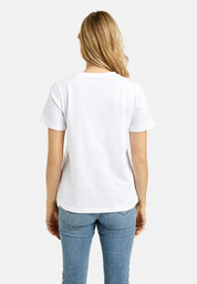 T-Shirt aus Baumwolle - 1427 - Weiß