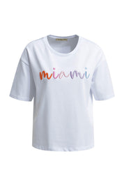 T-Shirt aus Baumwolle - 100 - Weiß