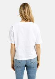 T-Shirt aus Baumwolle - 100 - Weiß