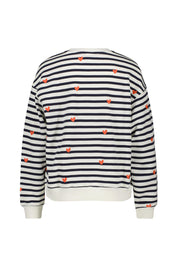 Sweatshirt aus Baumwolle - 606 - Blau | Weiß