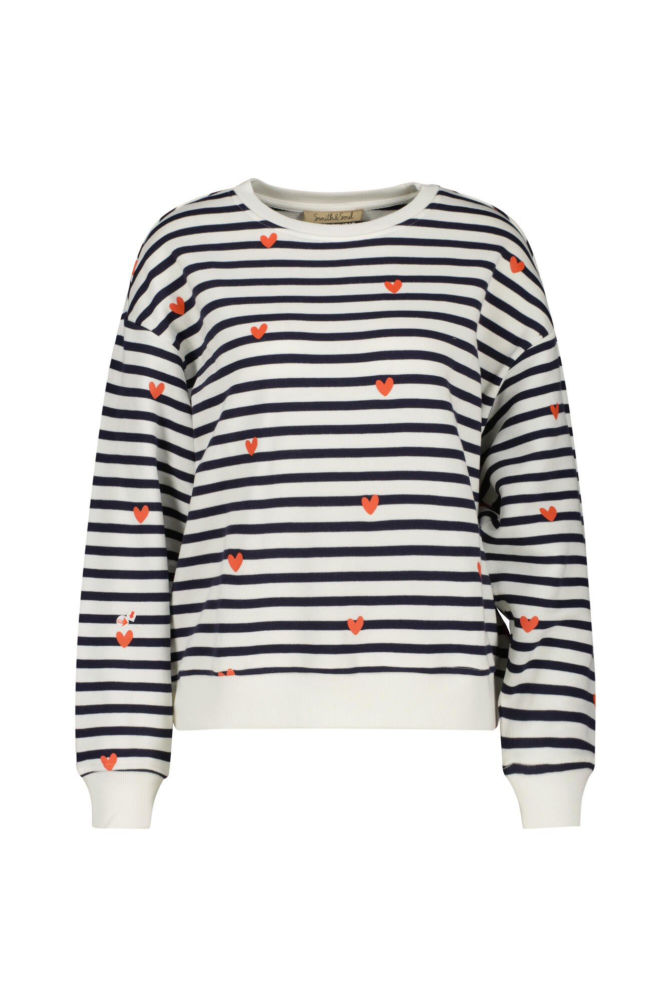 Sweatshirt aus Baumwolle - 606 - Blau | Weiß