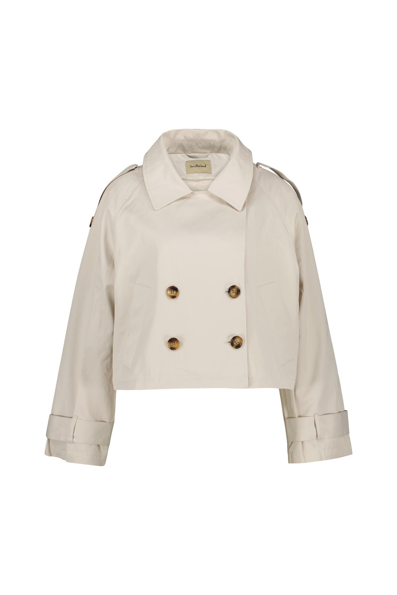 Trench-Jacke aus Baumwollmix - 103 - Beige