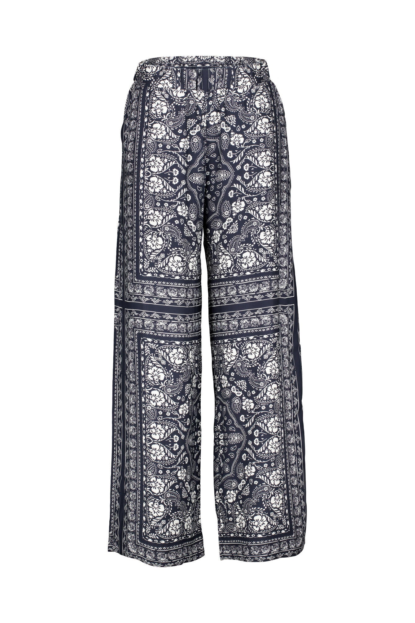 Hose Wide Leg aus Viskose - 1606 - Blau