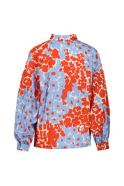 Bluse aus Baumwolle - 1602 - Blau