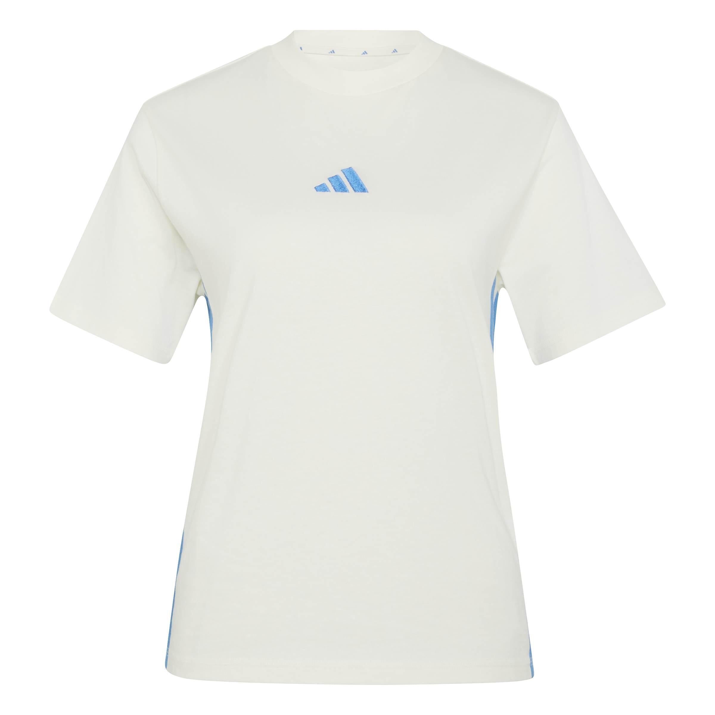 T-Shirt aus Baumwolle - OWHITE/RAYBLU - Creme