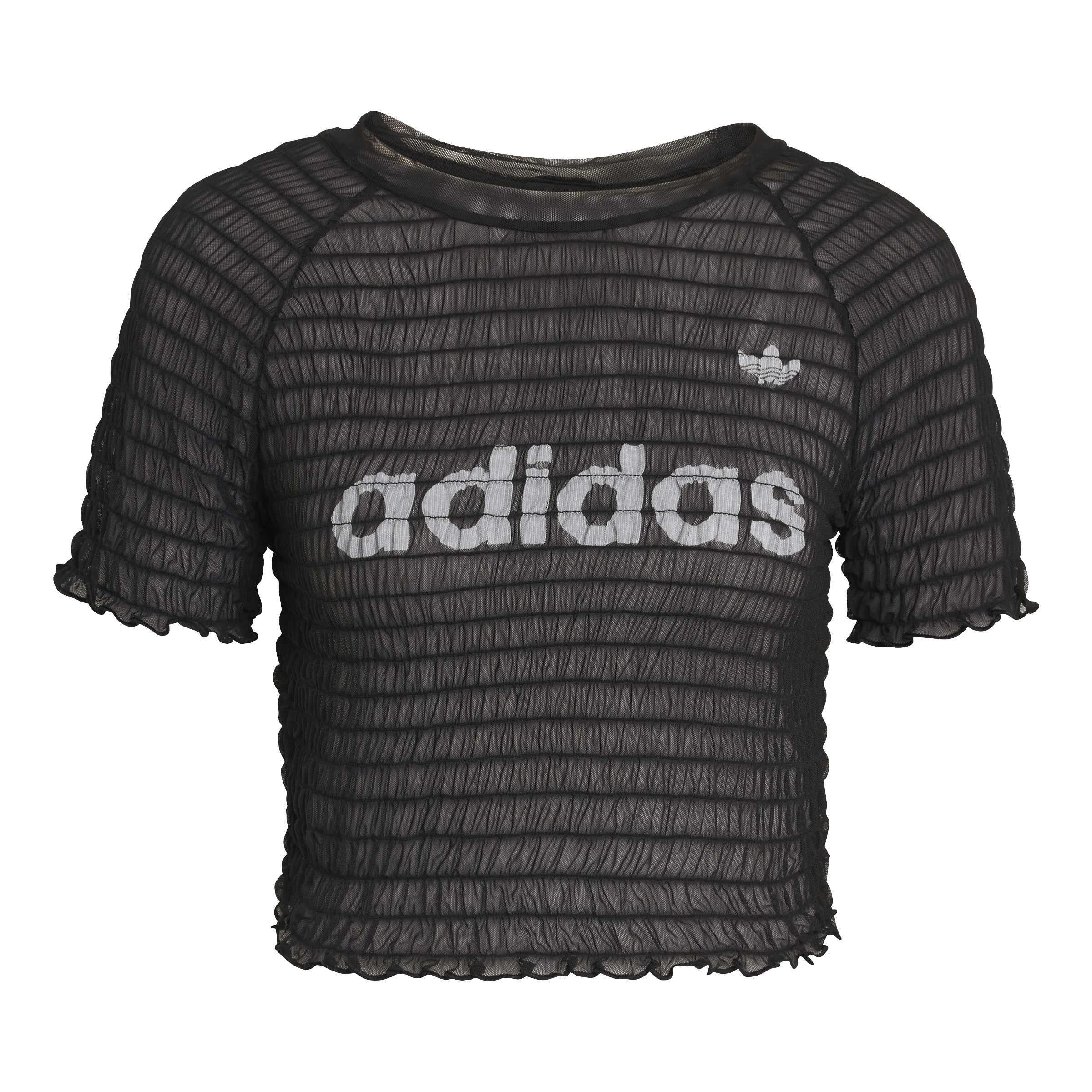 Funktionsshirt SMOCKED cropped - BLACK - Schwarz