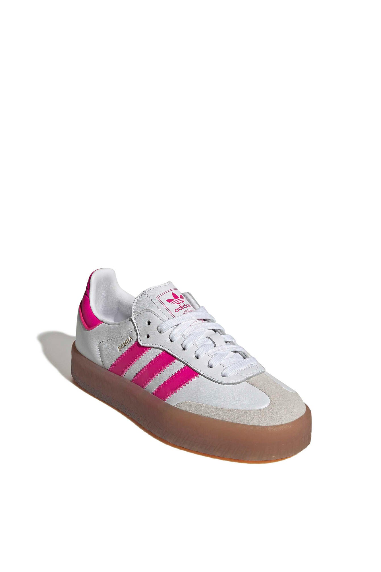 Sneaker SAMBA J - FTWWHT/SHOPNK/GOLDMT - Weiß