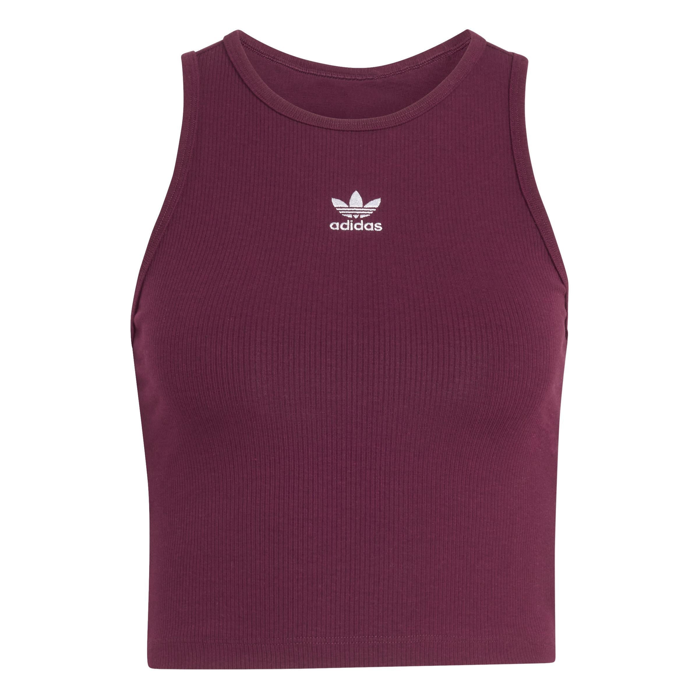 Funktionstanktop aus Baumwollmix - MAROON - Rot