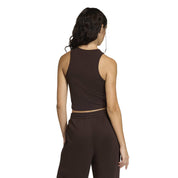 Tanktop cropped aus Baumwollmix - AUCO - Braun