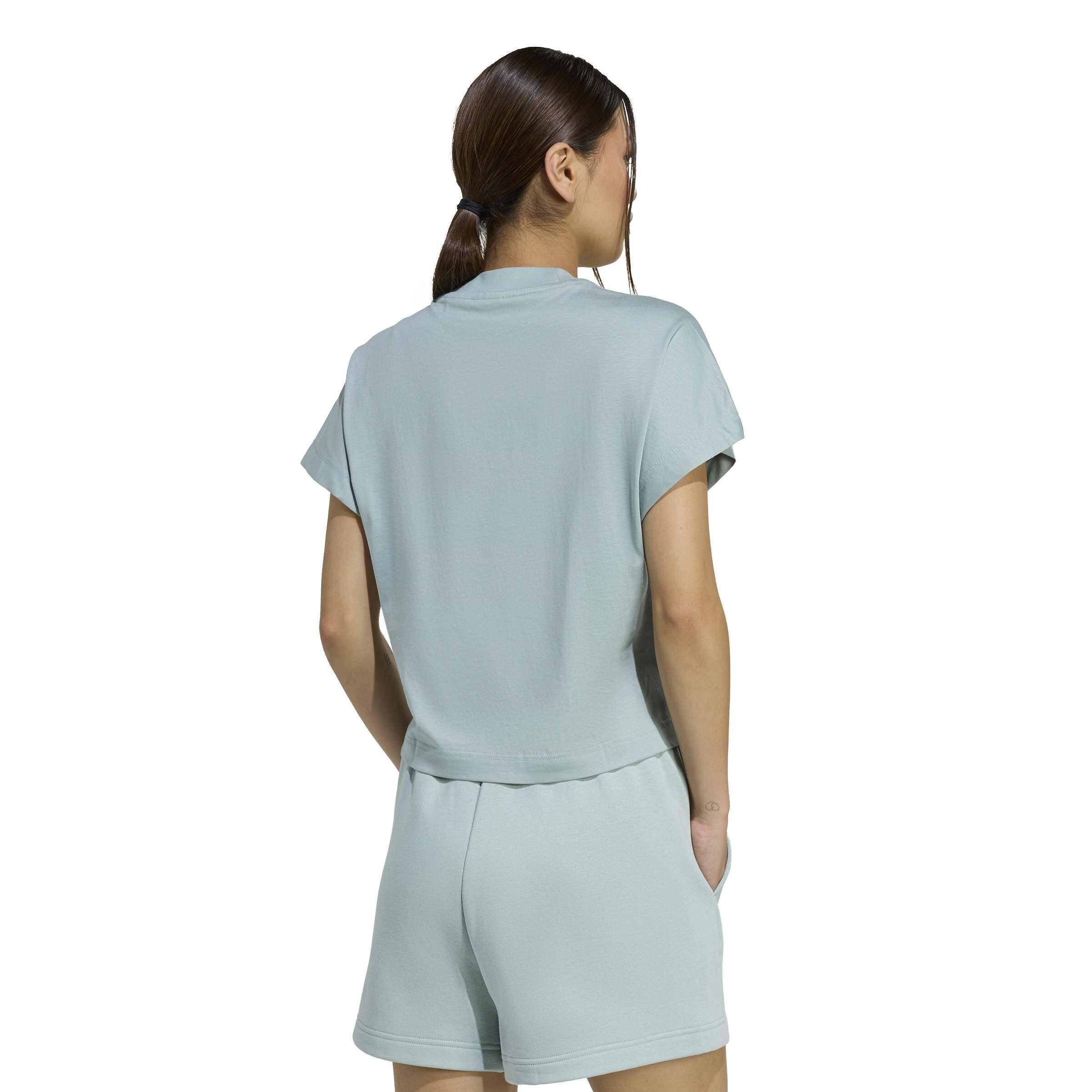 T-Shirt cropped aus Baumwolle - WOSA - Blau