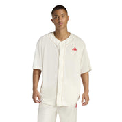 Baseballshirt mit Mesh - OWHITE/CRLI/PURRUB - Creme