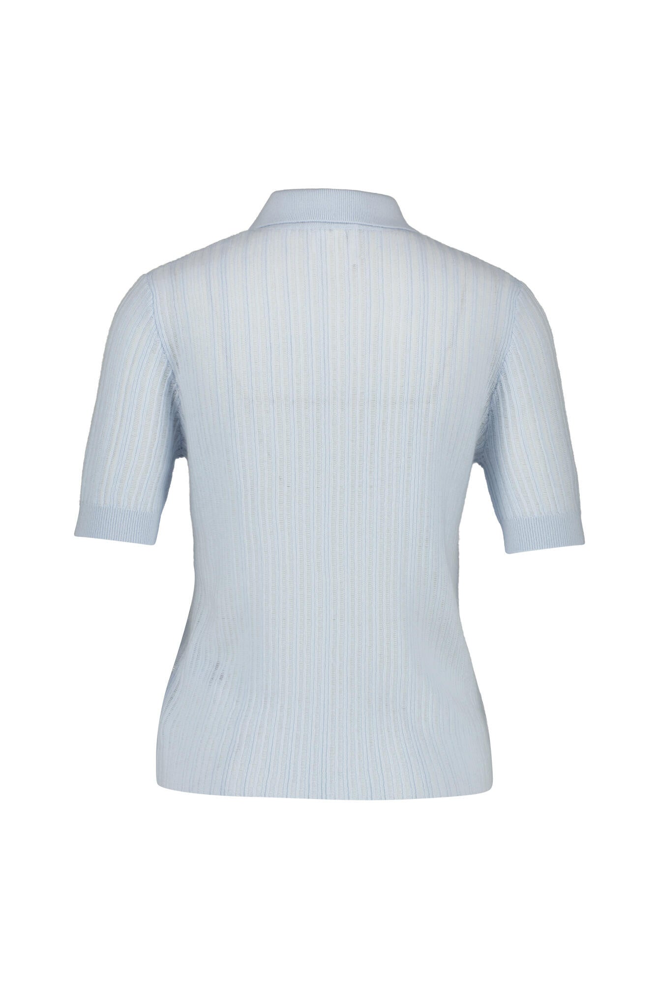 Strickpoloshirt aus Kaschmir - 10 - Blau