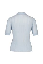 Strickpoloshirt aus Kaschmir - 10 - Blau