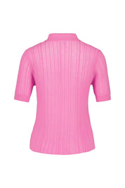 Strickpoloshirt aus Kaschmir - 62 - Pink