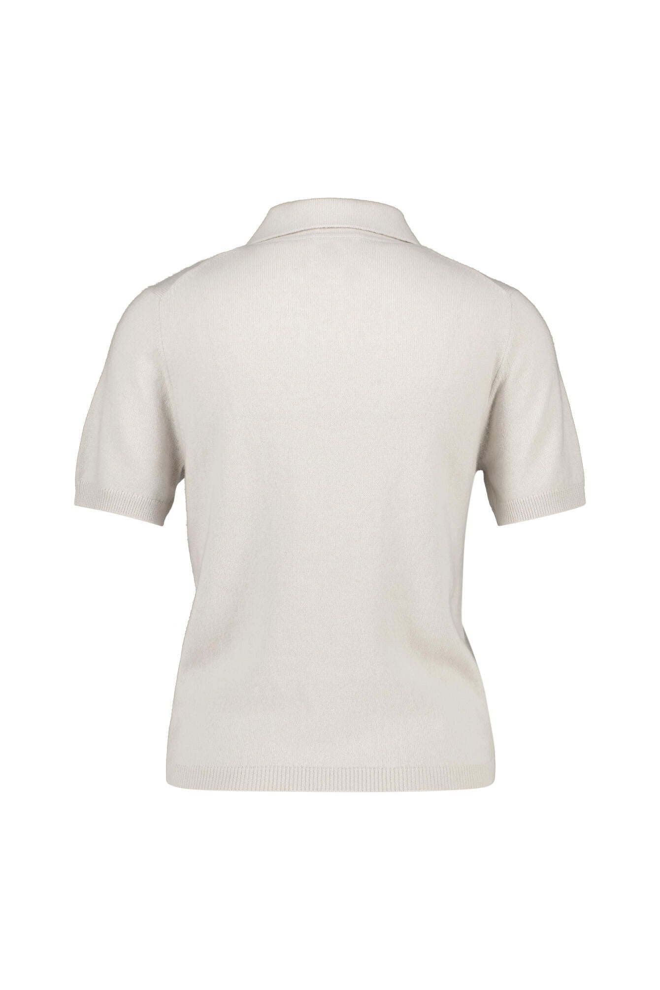 Strickpolosweater aus Baumwolle und Kaschmir - 80 - Beige