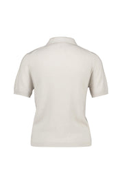 Strickpolosweater aus Baumwolle und Kaschmir - 80 - Beige