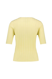 Strick-T-Shirt aus Schurwolle - 421 - Gelb