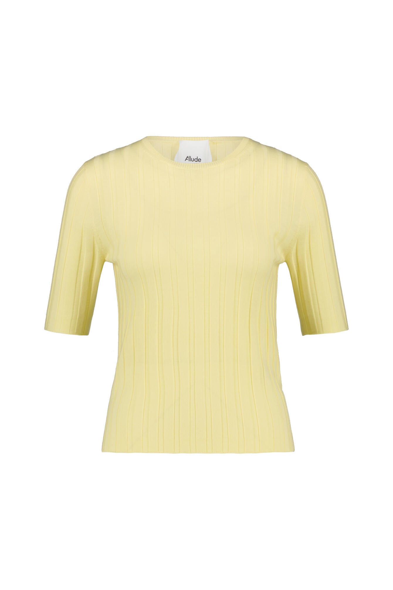 Strick-T-Shirt aus Schurwolle - 421 - Gelb