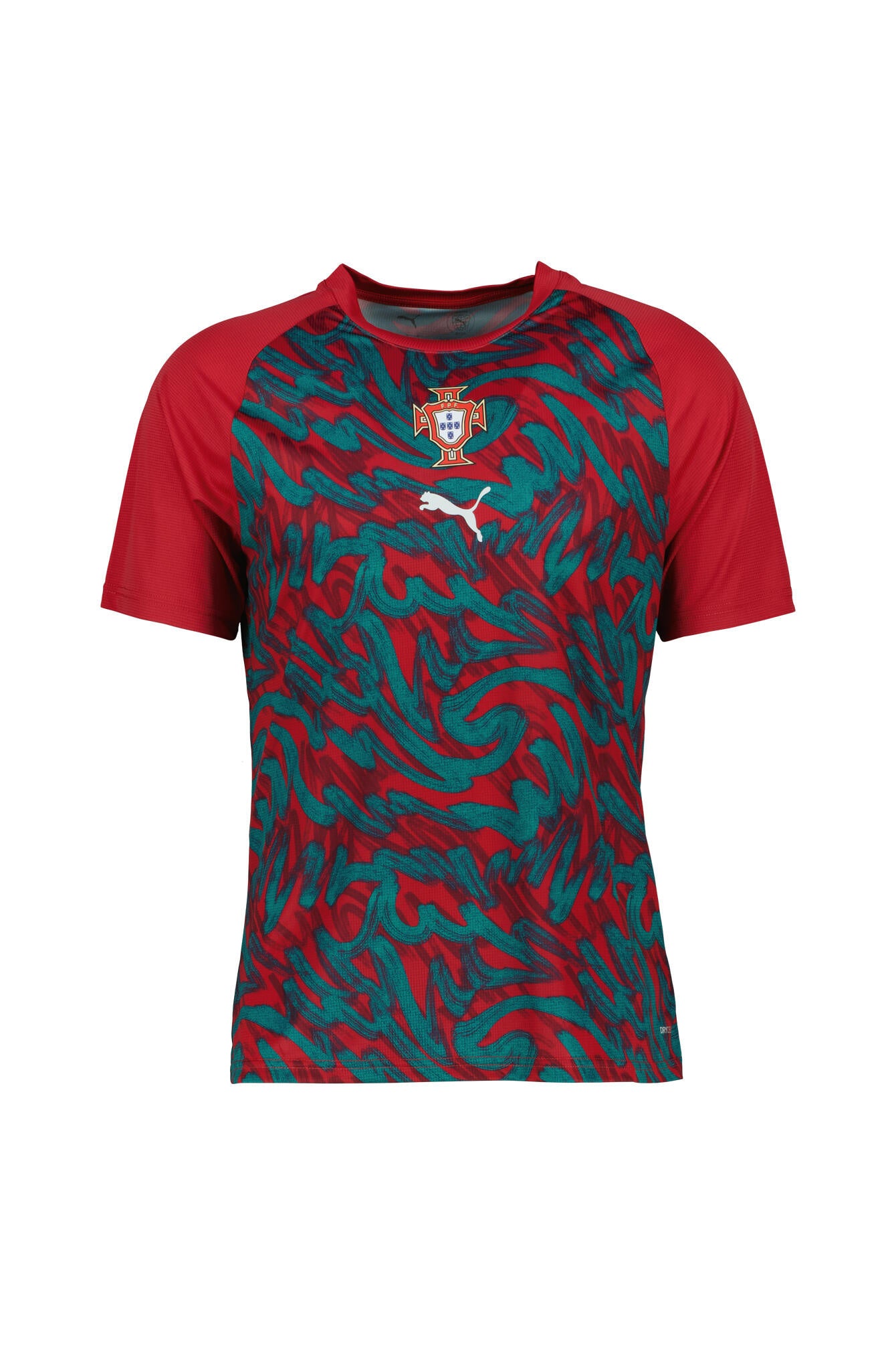 Fußballtrikot FPF WARM UP - 037-Club Red-Green Lagoon - Rot