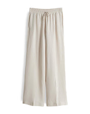 MALOTTA NATURAL Wide Leg Pants aus Viskose Leinenmix - 20003-natural glaze - Creme