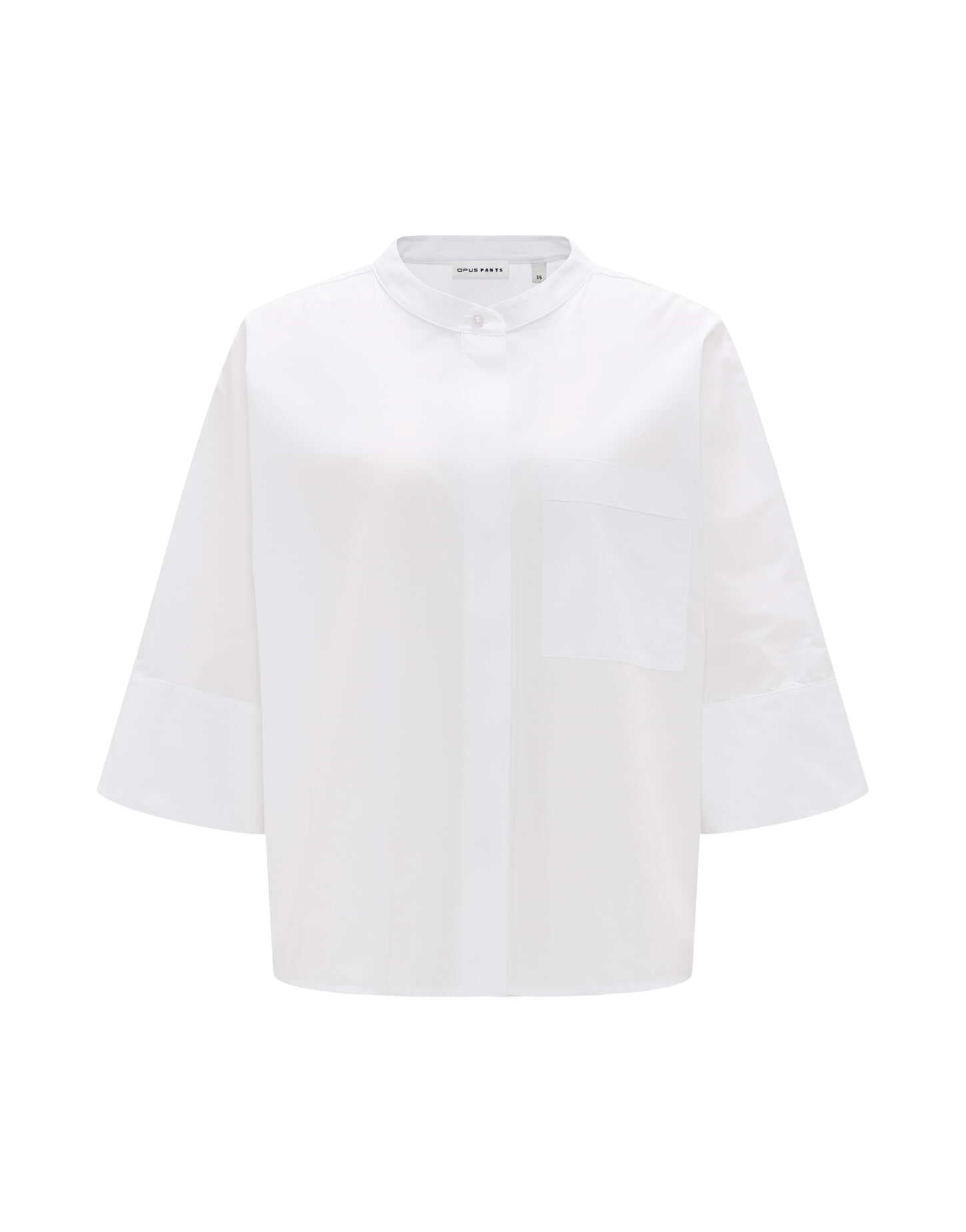 Bluse aus Baumwolle - 10-white - Weiß