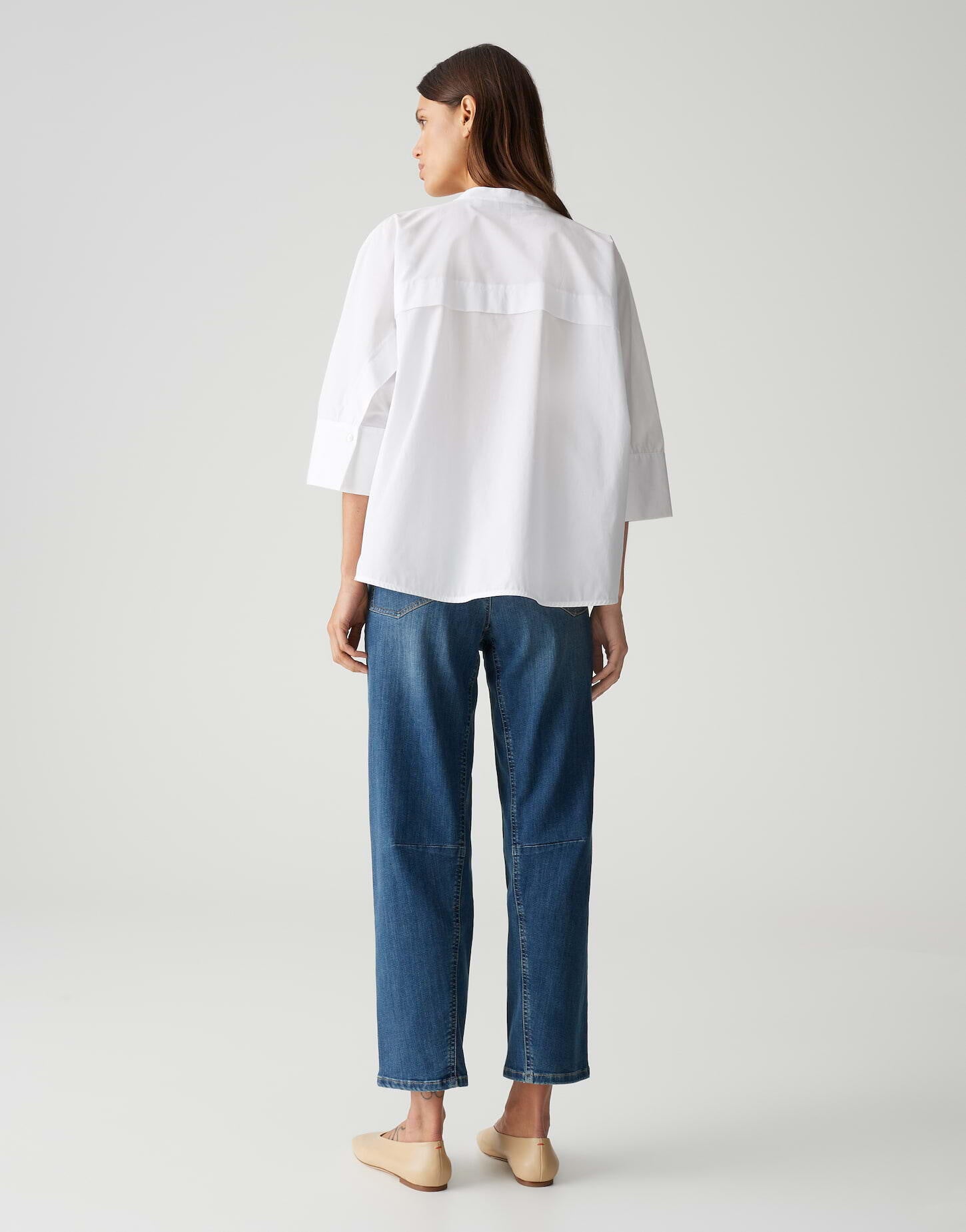 Bluse aus Baumwolle - 10-white - Weiß