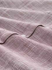 Hemdbluse aus Baumwolle - 16427-bordeaux red - Rot