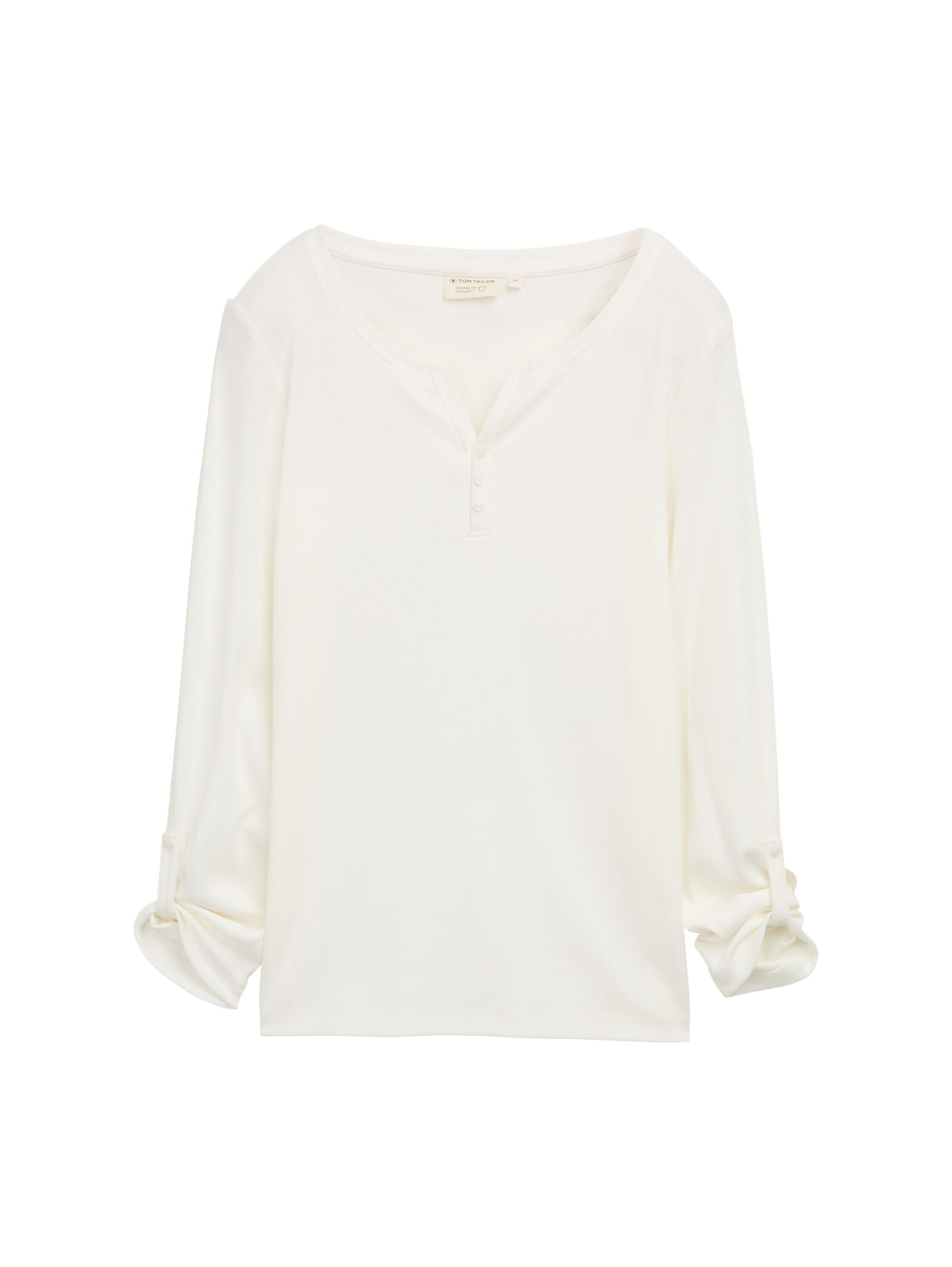 Langarmshirt Regular Fit - 10315-Whisper White - Weiß