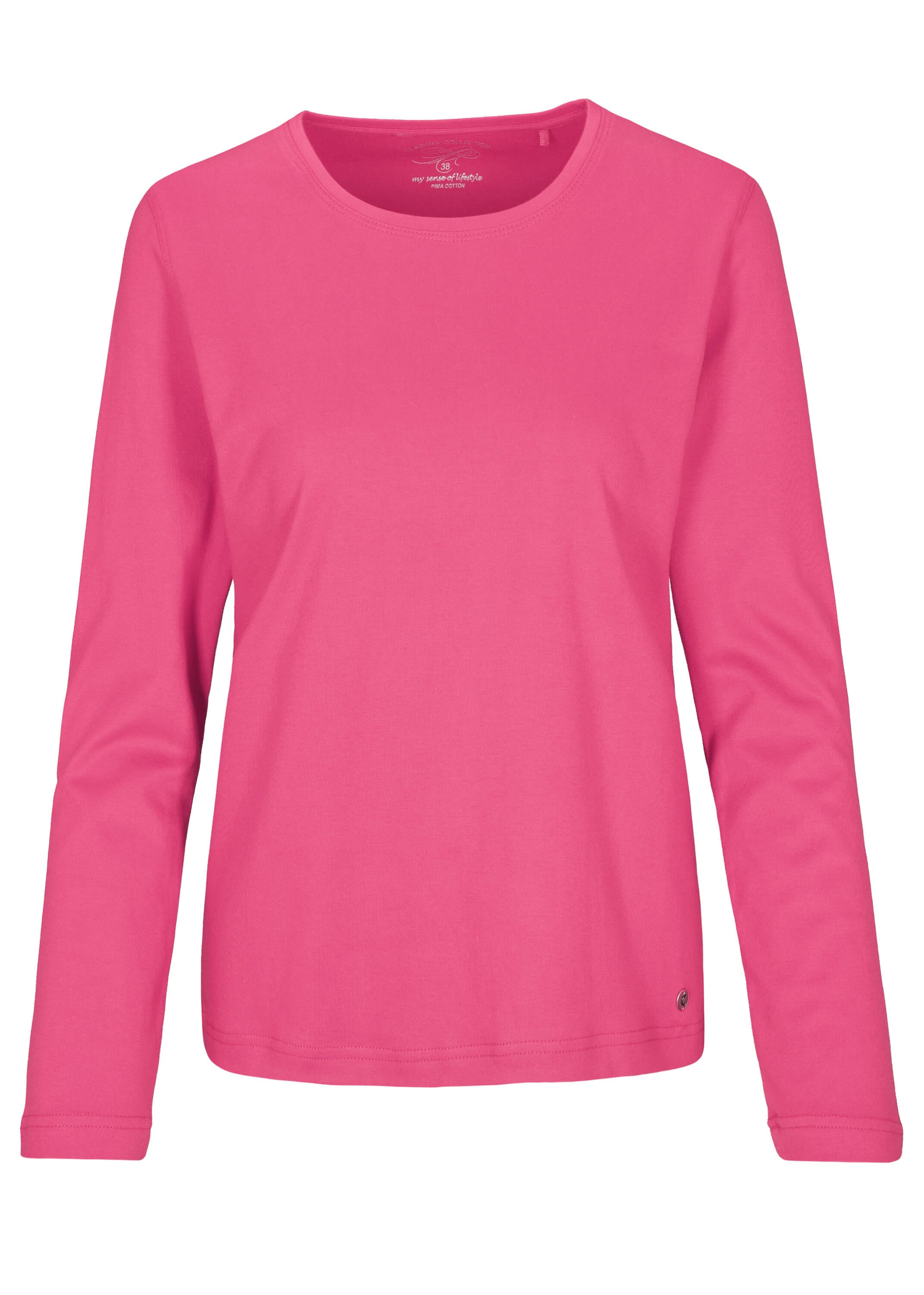 Langarmshirt aus Baumwolle - 415 415 PINK - Pink