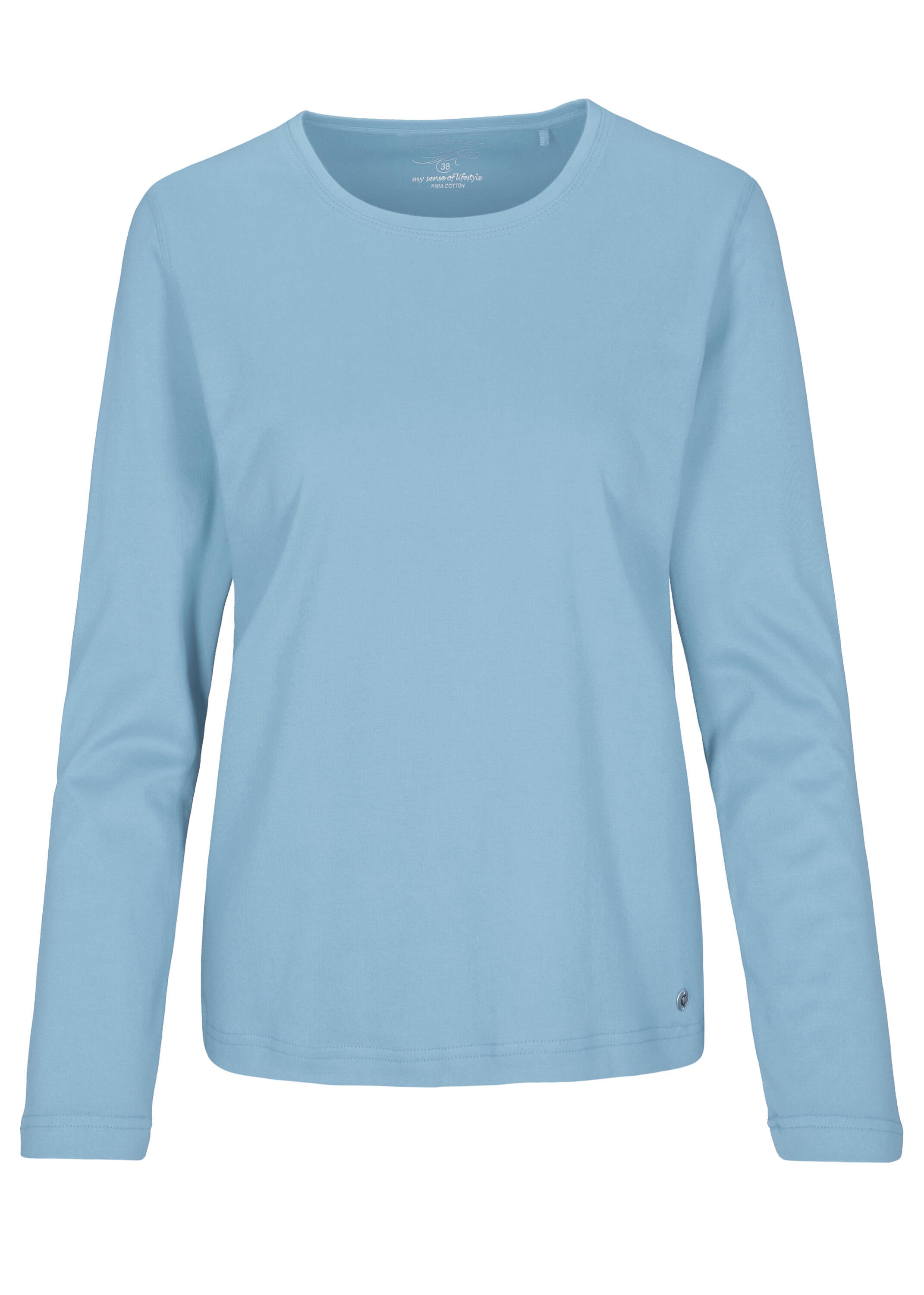 Langarmshirt aus Baumwolle - 616 616 JEANS - Blau