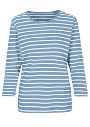 Langarmshirt aus Baumwolle - 616 616 JEANS-OFFWHITE - Blau