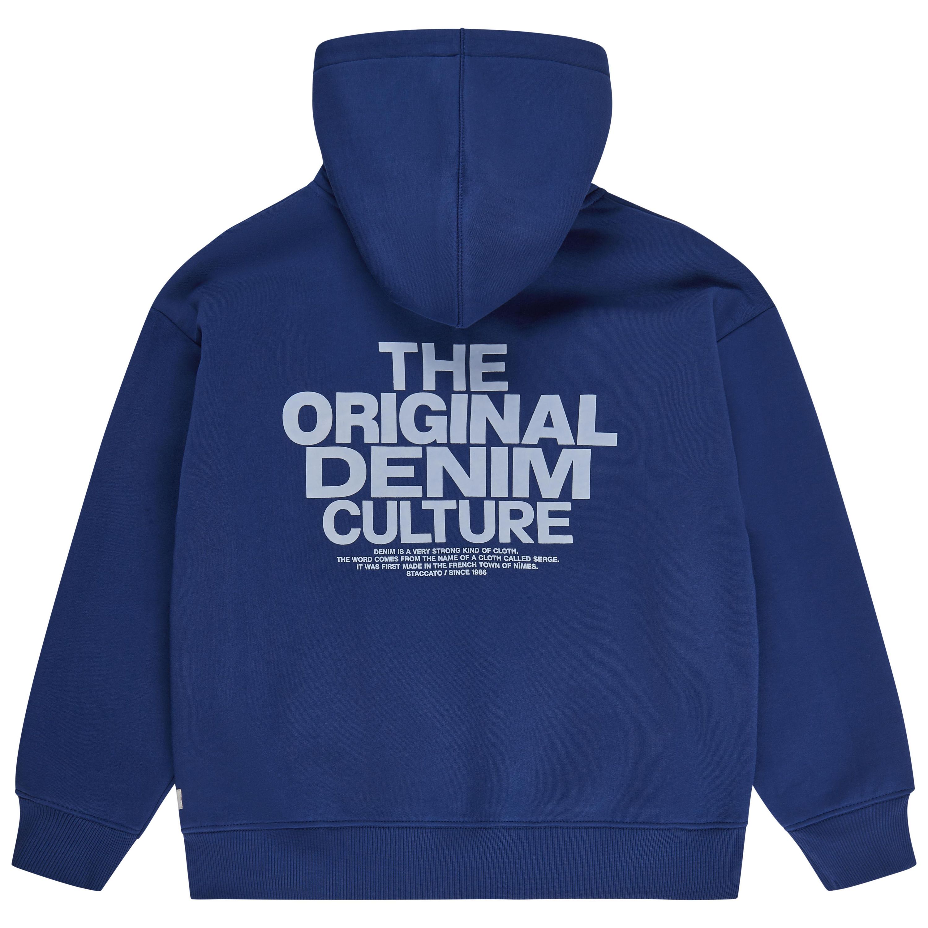 Sweathoodie aus Baumwollmix - 619 MID BLUE - Blau