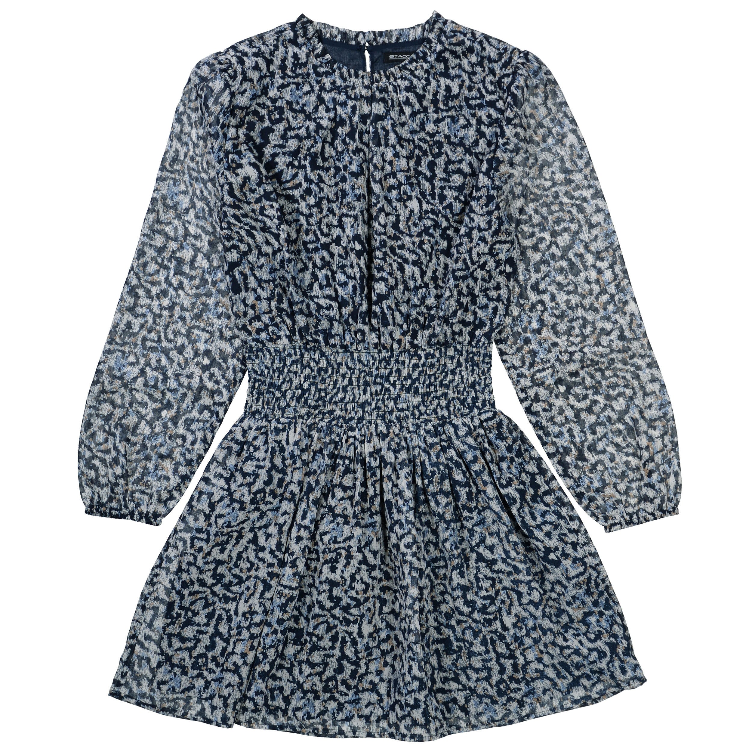 Freizeitkleid Mini gemustert - 602 DARK NAVY AOP - Blau