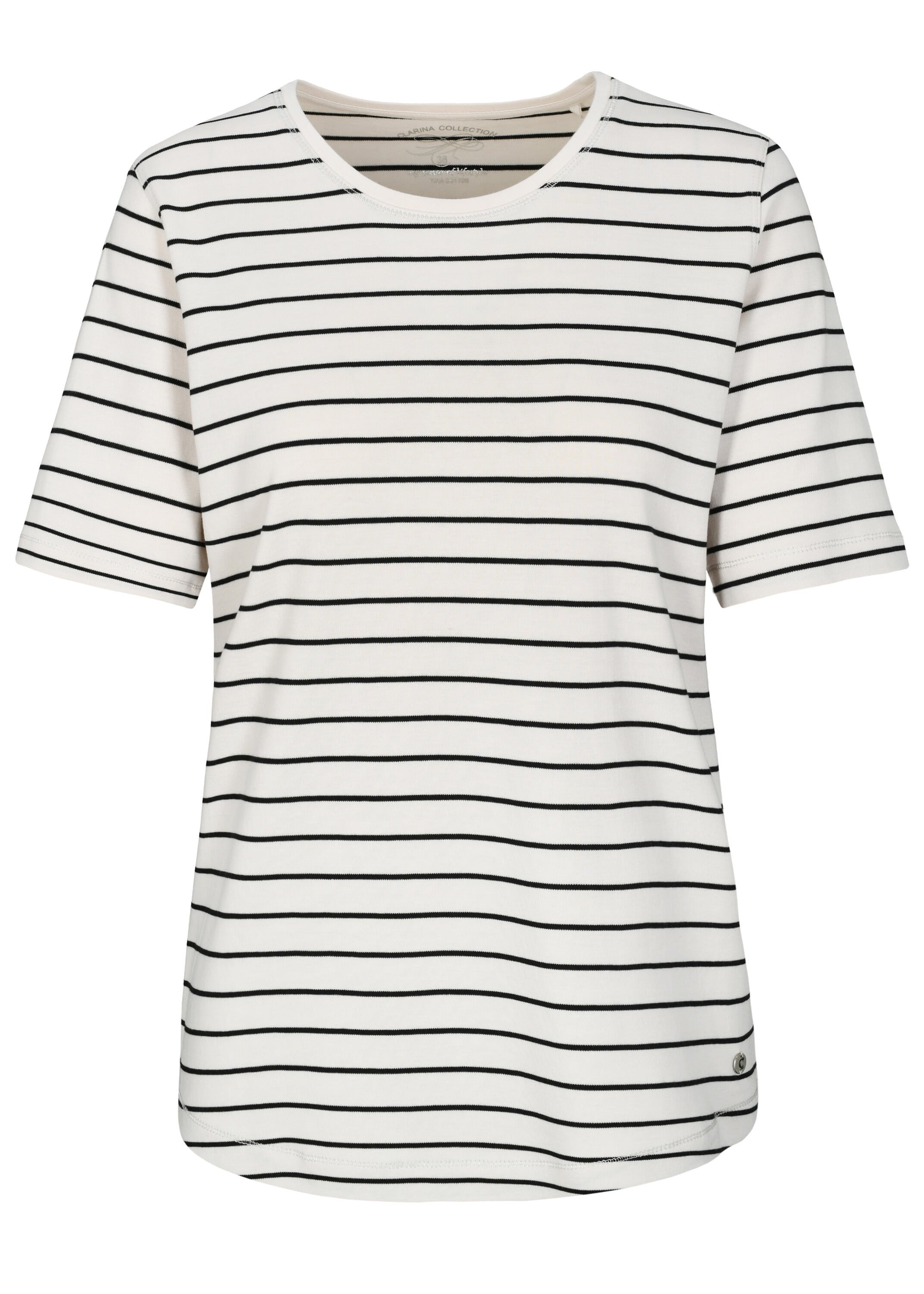 T-Shirt aus Baumwolle - 209 SAND-SCHWARZ - Beige