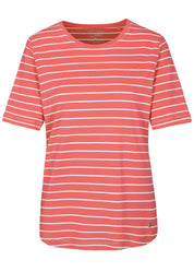 T-Shirt aus Baumwolle - 446 KORALLE-WEISS - Rosa