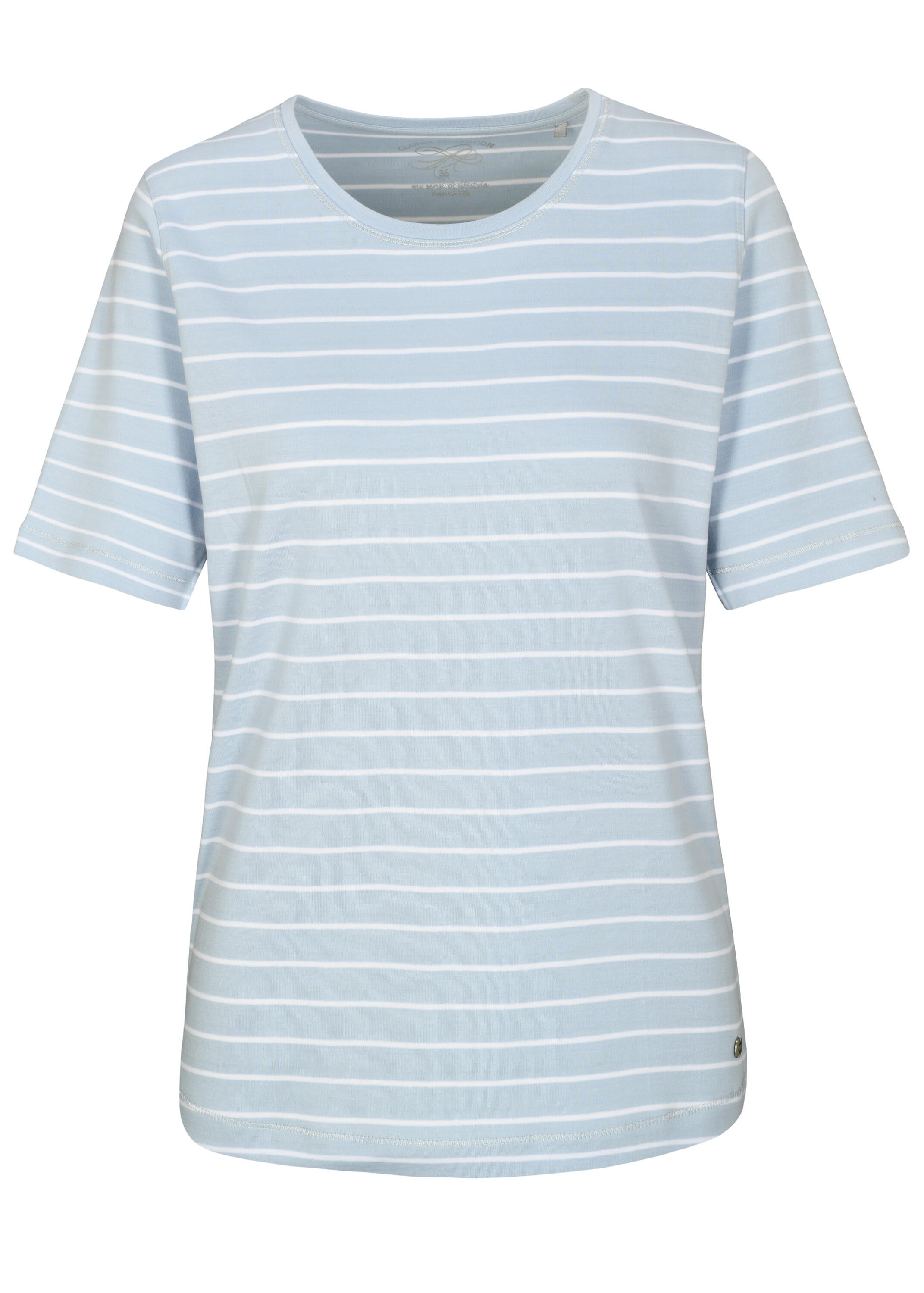 T-Shirt aus Baumwolle - 612 BLEU-WEISS - Blau
