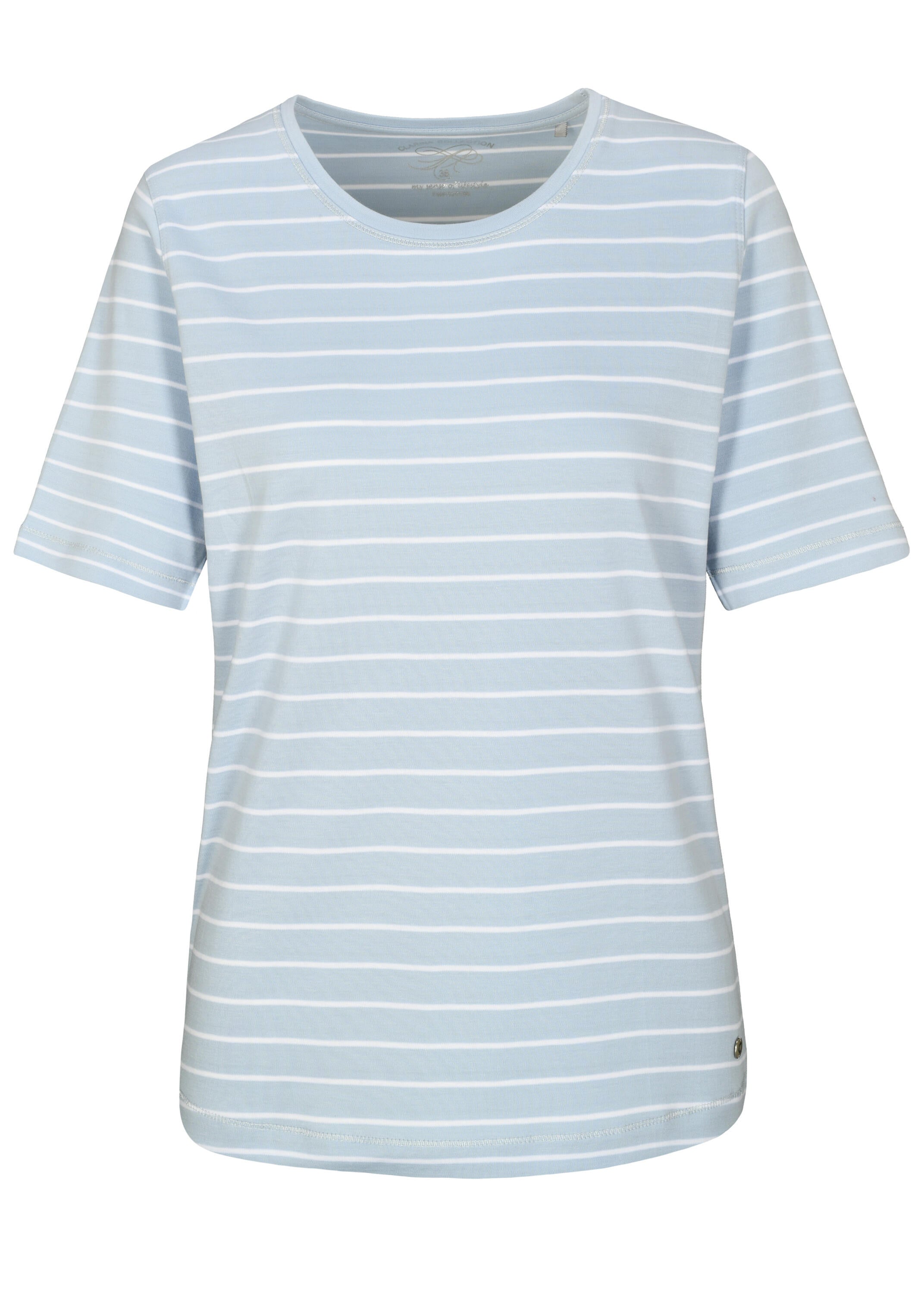 T-Shirt aus Baumwolle - 612 BLEU-WEISS - Blau
