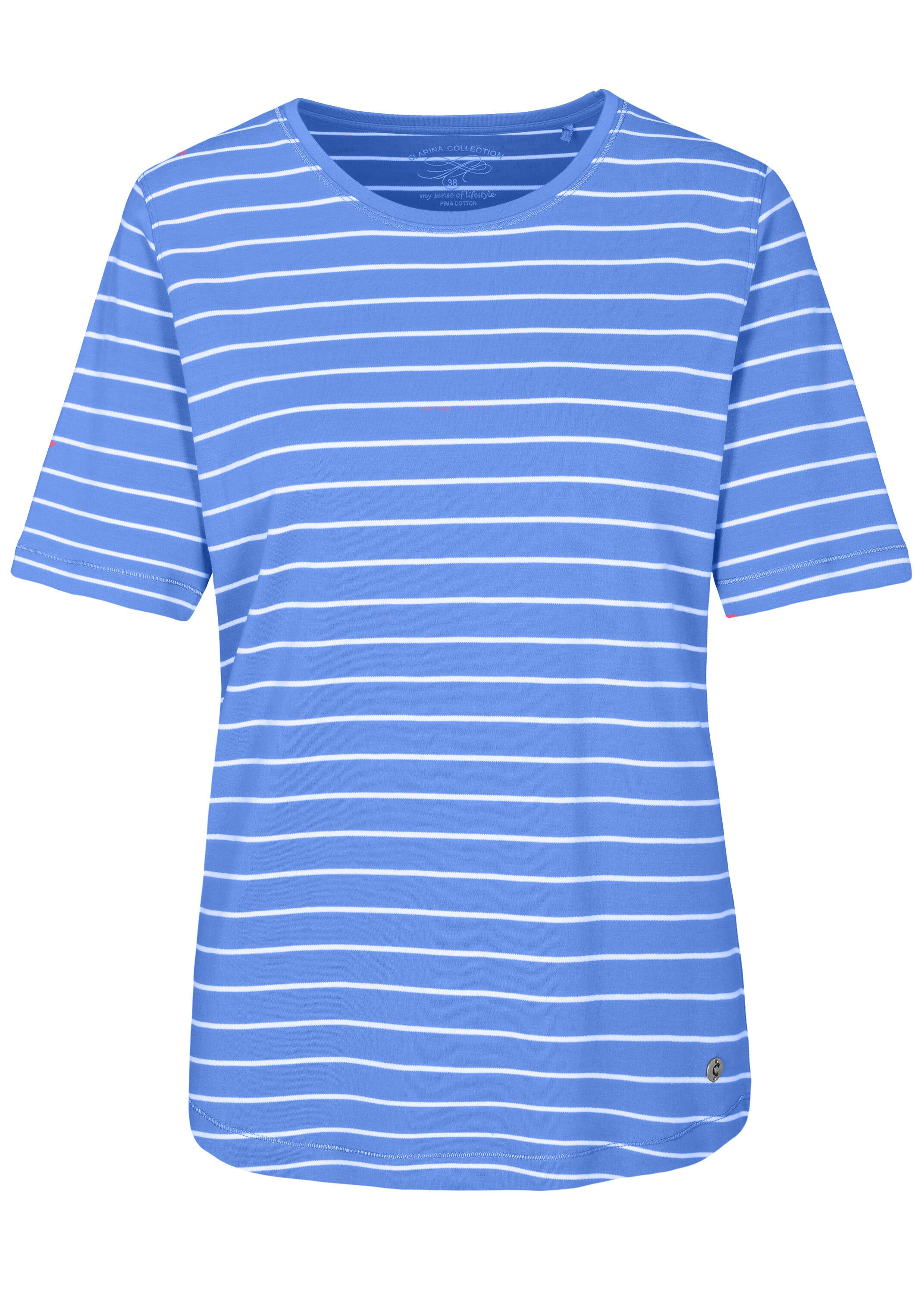 T-Shirt aus Baumwolle - 616 JEANS-WEISS - Blau