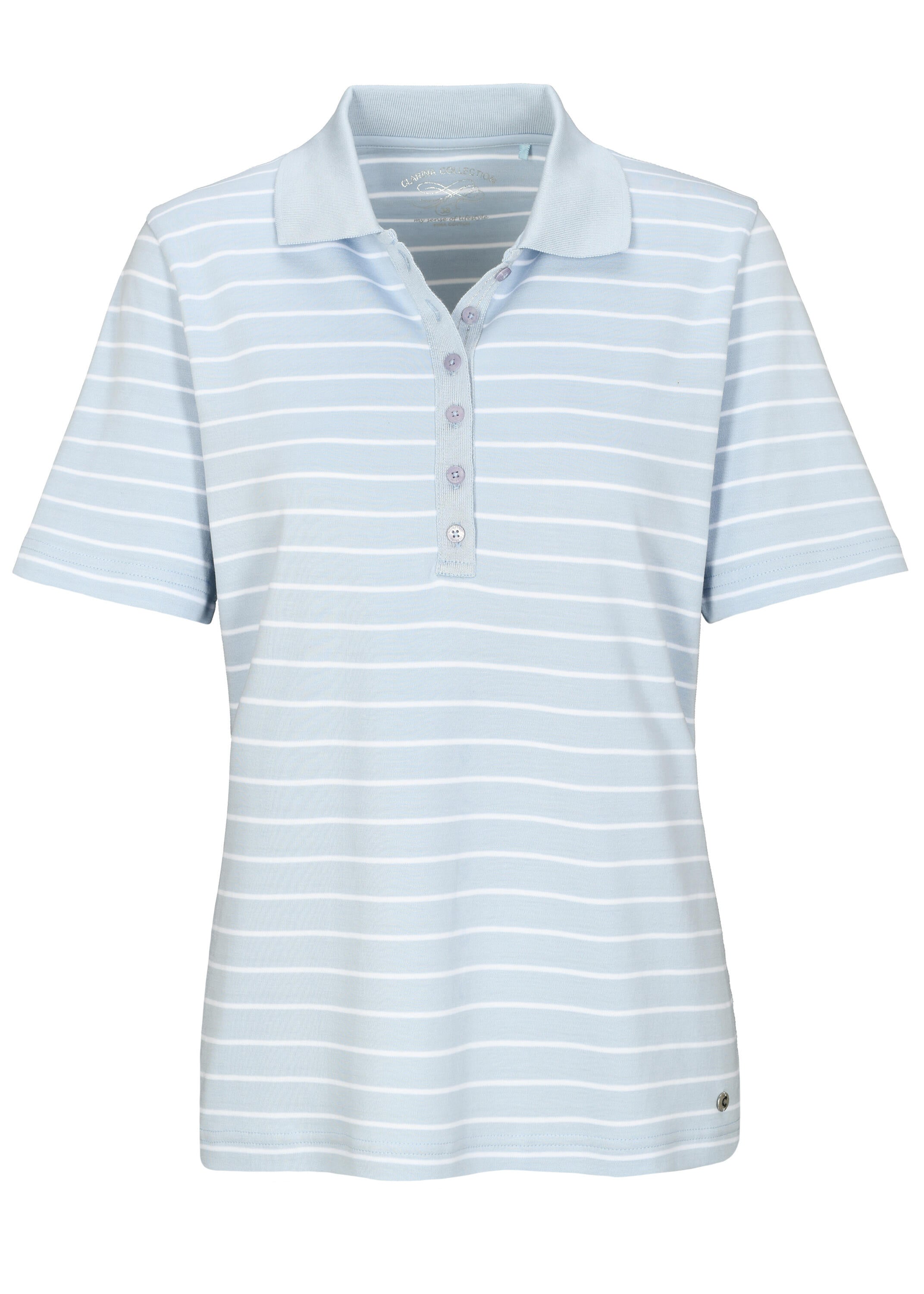 Poloshirt Comfort Fit - 612 612 BLEU-WEISS - Blau