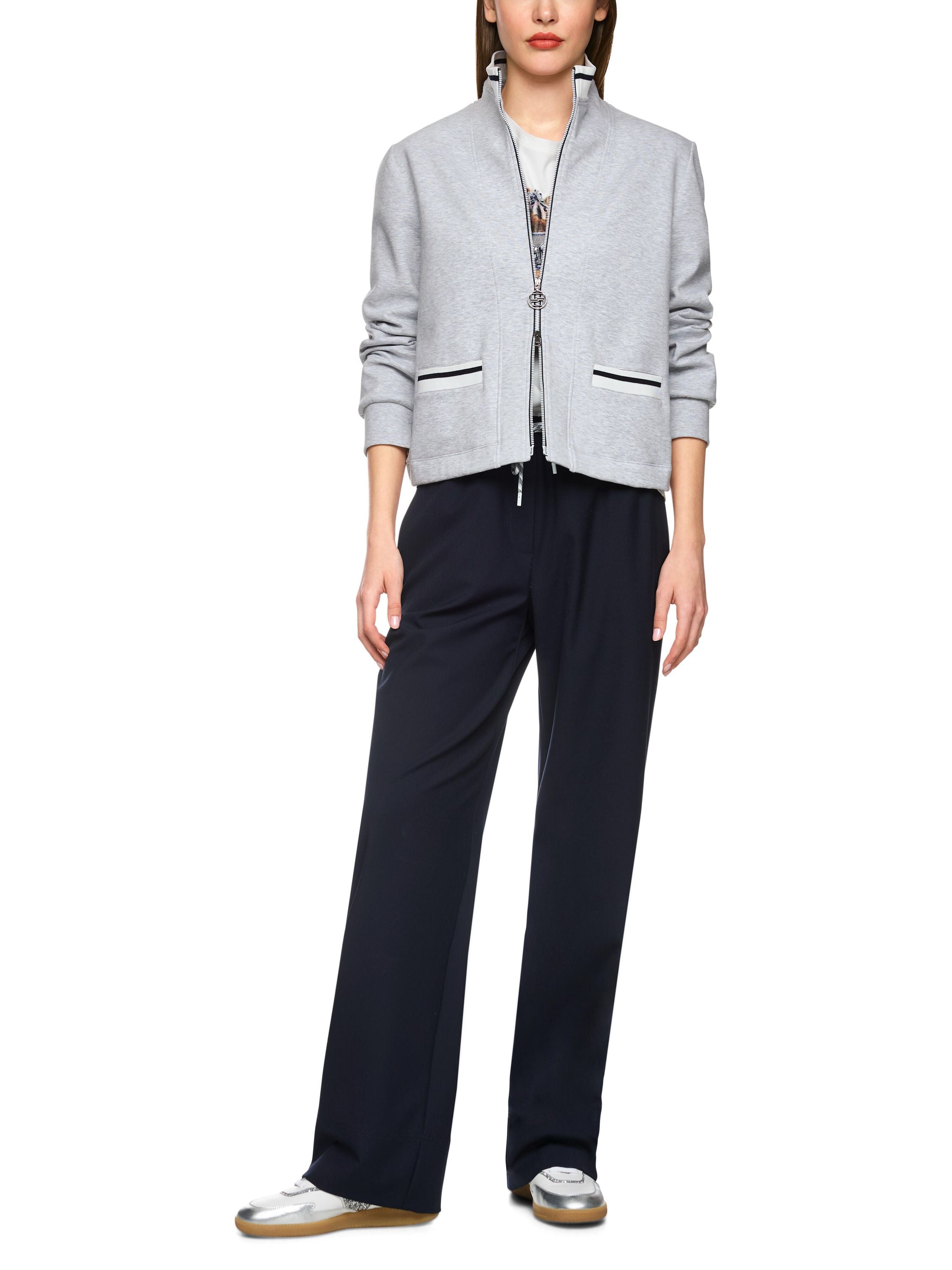 Sweatshirtjacke aus Baumwollmix - 810 - Grau